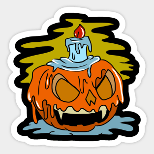 Helloween tshirt with nice Horro motive for creepy people Sticker